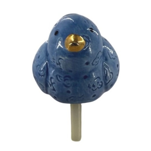 Nora Fleming Decorative Blue Bird Initials Embossed REPAIRED - Picture 1 of 5